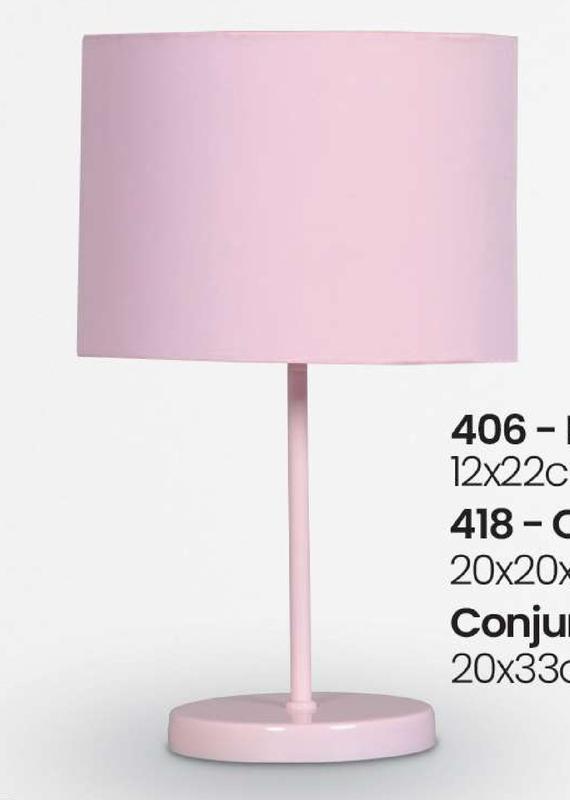 Luminária de Mesa Rosa